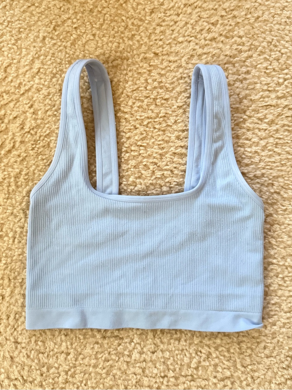 Aerie Ribbed Light Blue Bralette
